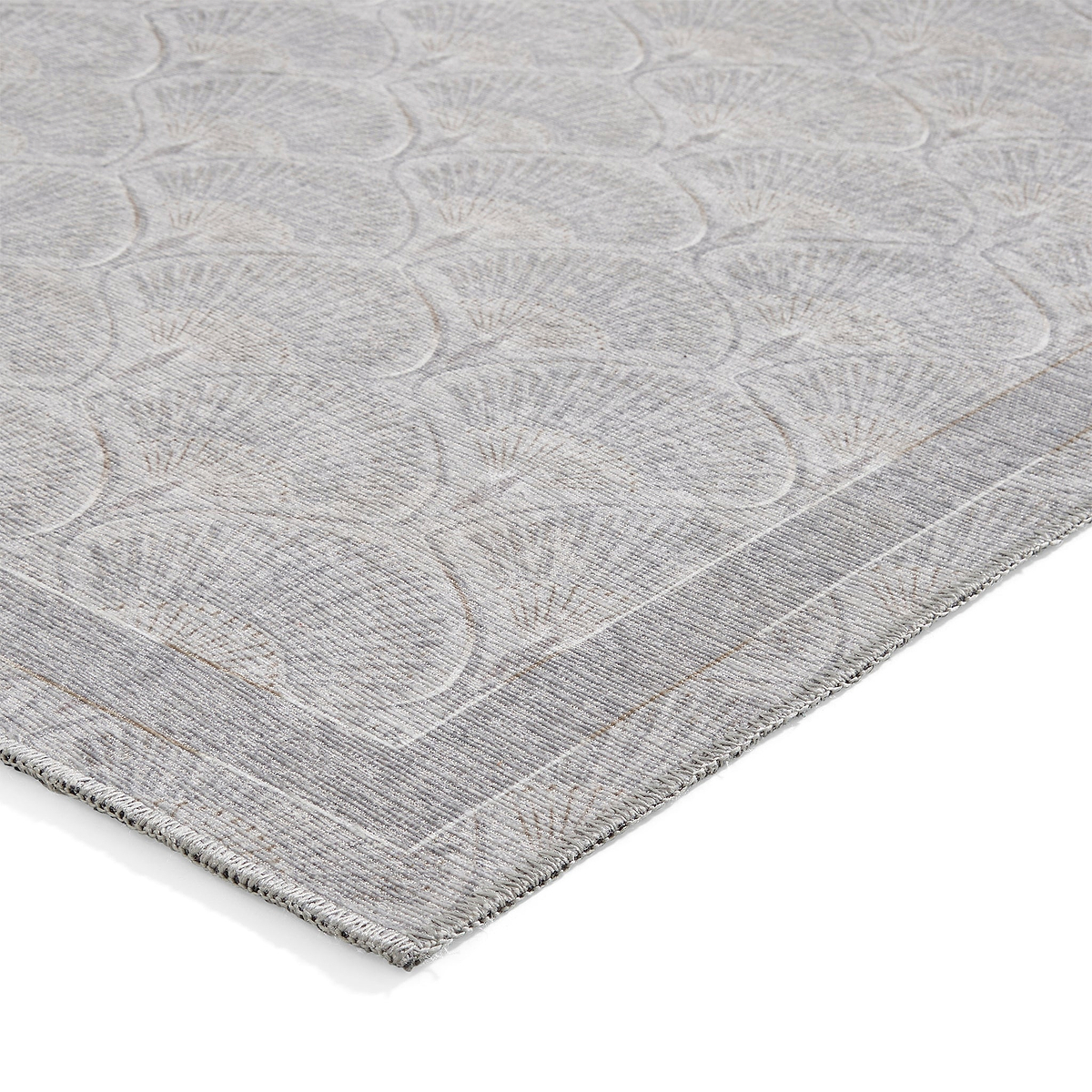 Deco Peacock Washable Rug Silver from Roseland Furniture