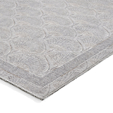 Deco Peacock Washable Rug Silver from Roseland Furniture
