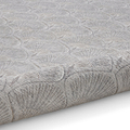 Deco Peacock Washable Rug Silver from Roseland Furniture