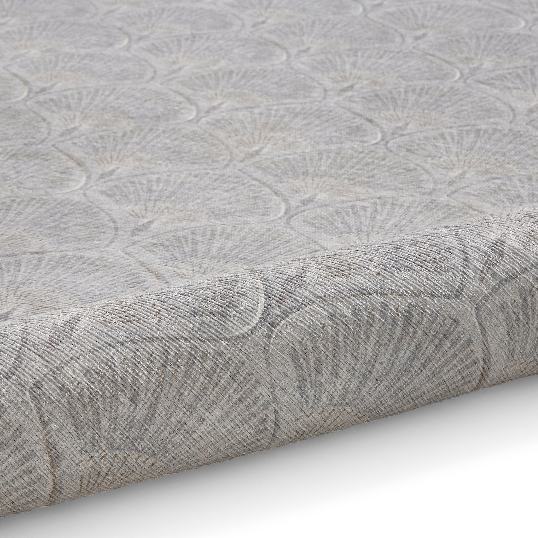 Deco Peacock Washable Rug Silver from Roseland Furniture