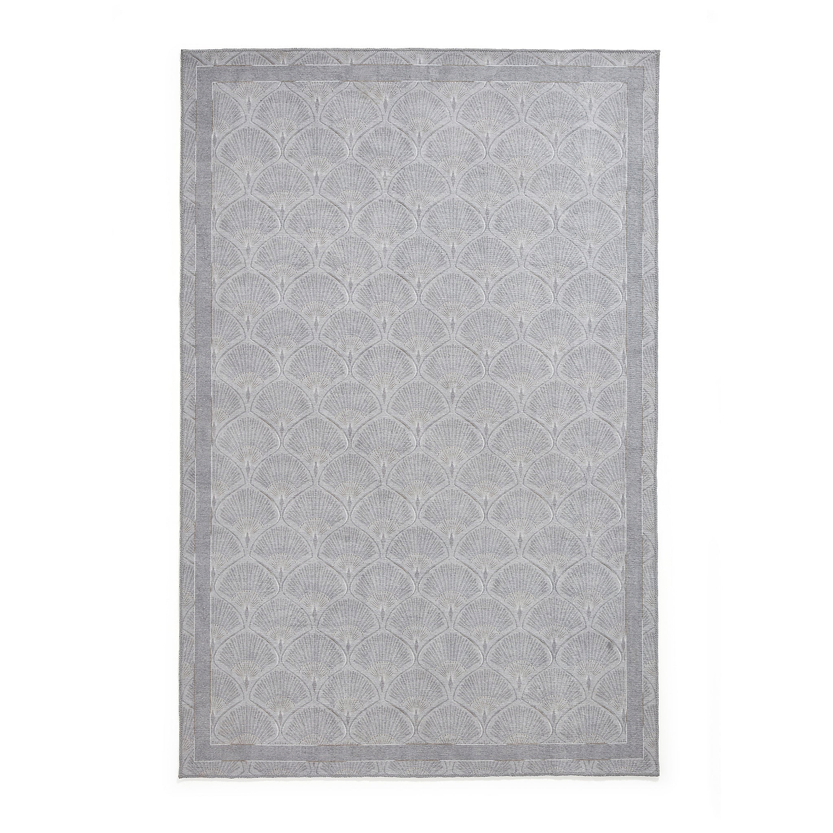 Deco Peacock Washable Rug Silver from Roseland Furniture