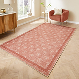 Deco Peacock Washable Rug Orange from Roseland Furniture