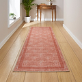 Deco Peacock Washable Rug Orange from Roseland Furniture