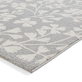 Grace Floral Rug Grey from Roseland Furniture