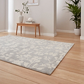 Grace Floral Rug Grey from Roseland Furniture