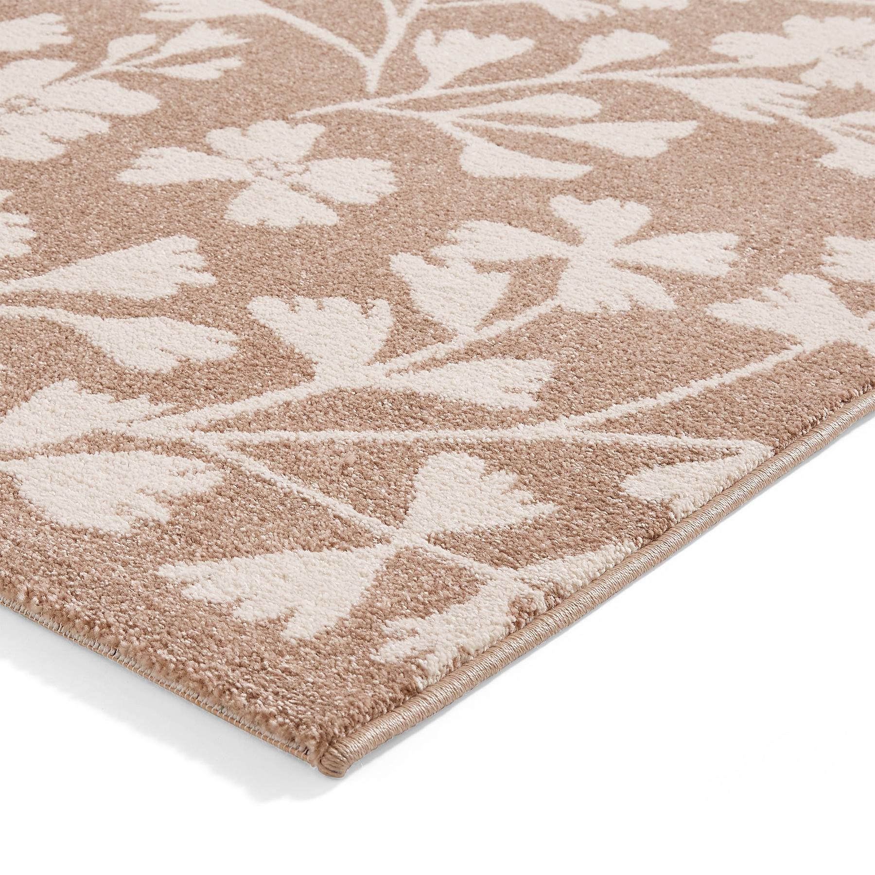 Grace Floral Rug Natural from Roseland Furniture