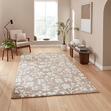 Grace Floral Rug Natural from Roseland Furniture