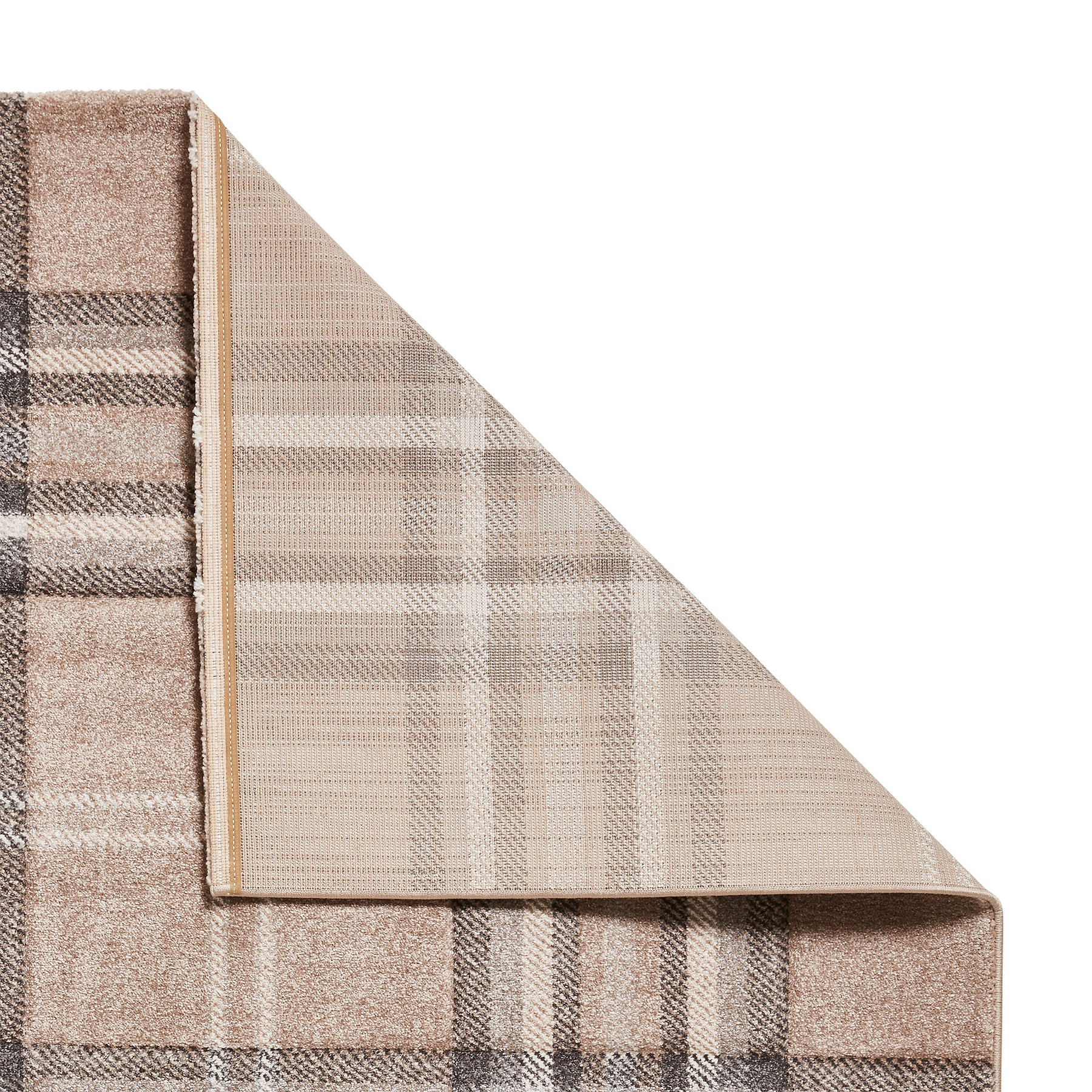 Kelso Check Rug Beige from Roseland Furniture