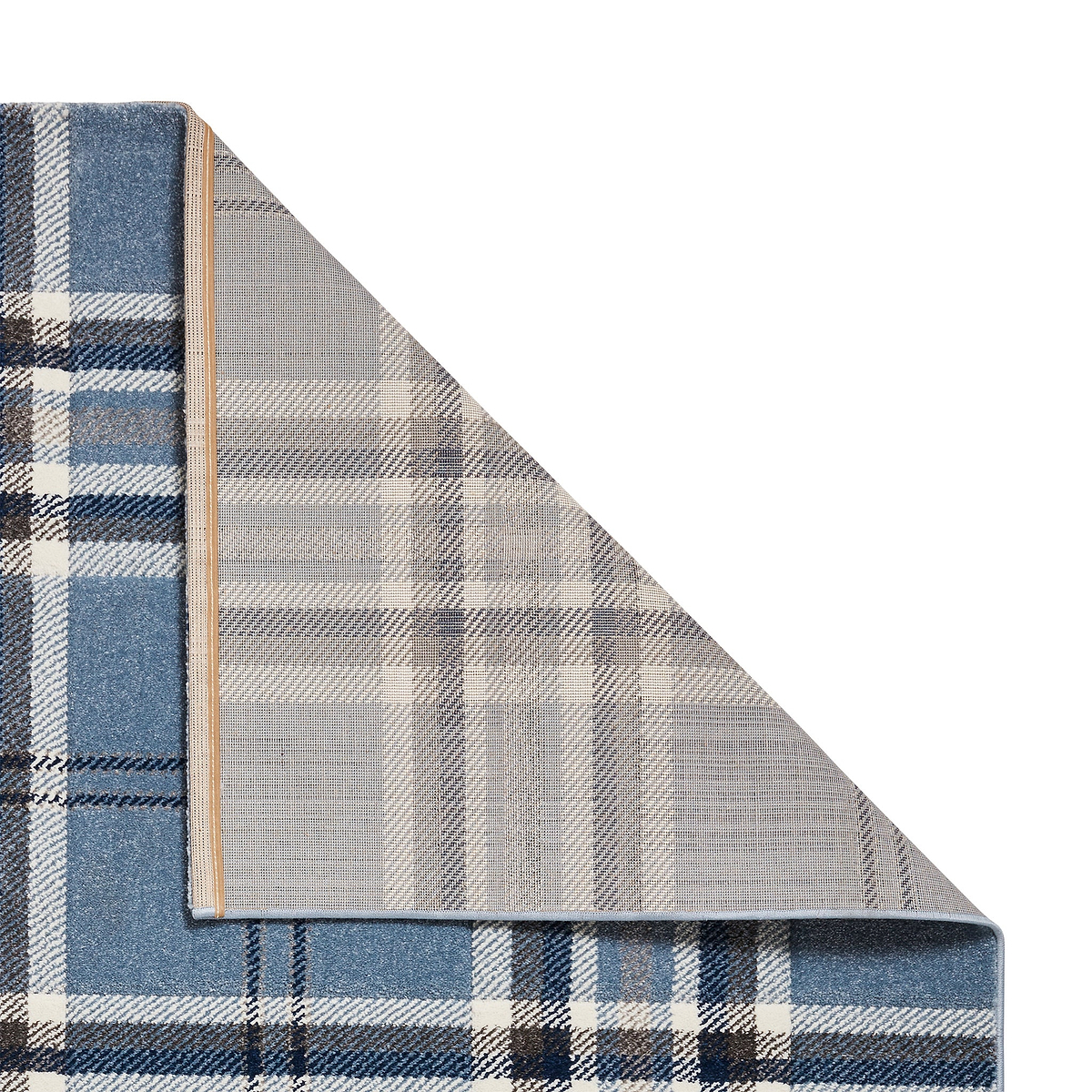 Kelso Check Rug Blue from Roseland Furniture