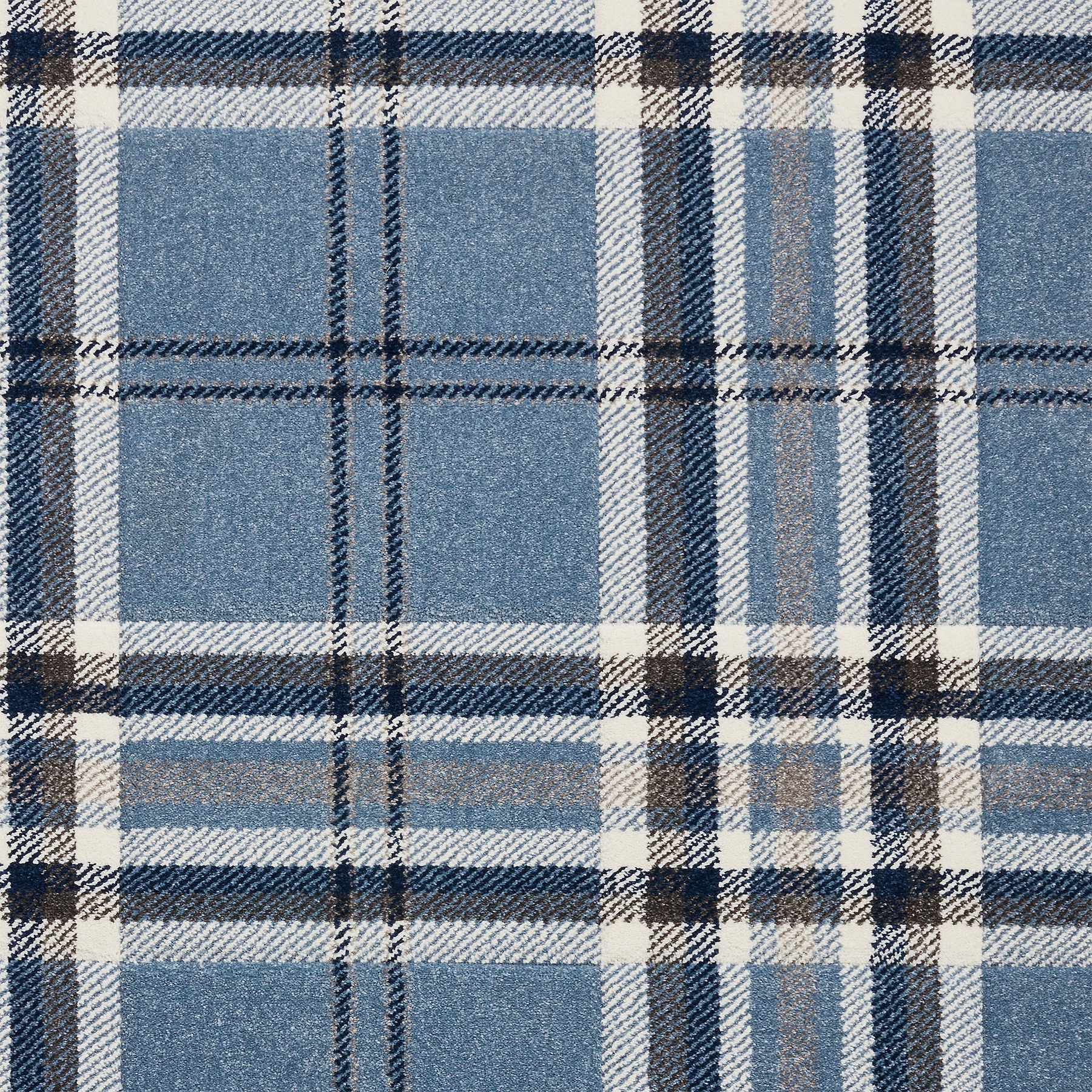 Kelso Check Rug Blue from Roseland Furniture