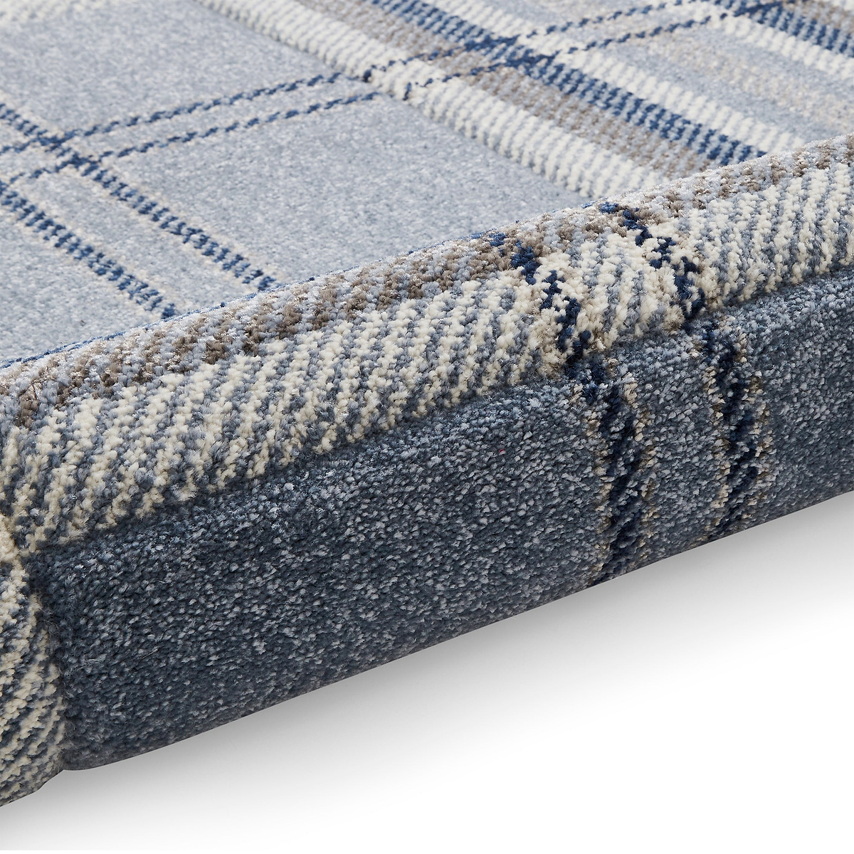Kelso Check Rug Blue from Roseland Furniture