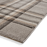 Kelso Check Rug Grey from Roseland Furniture