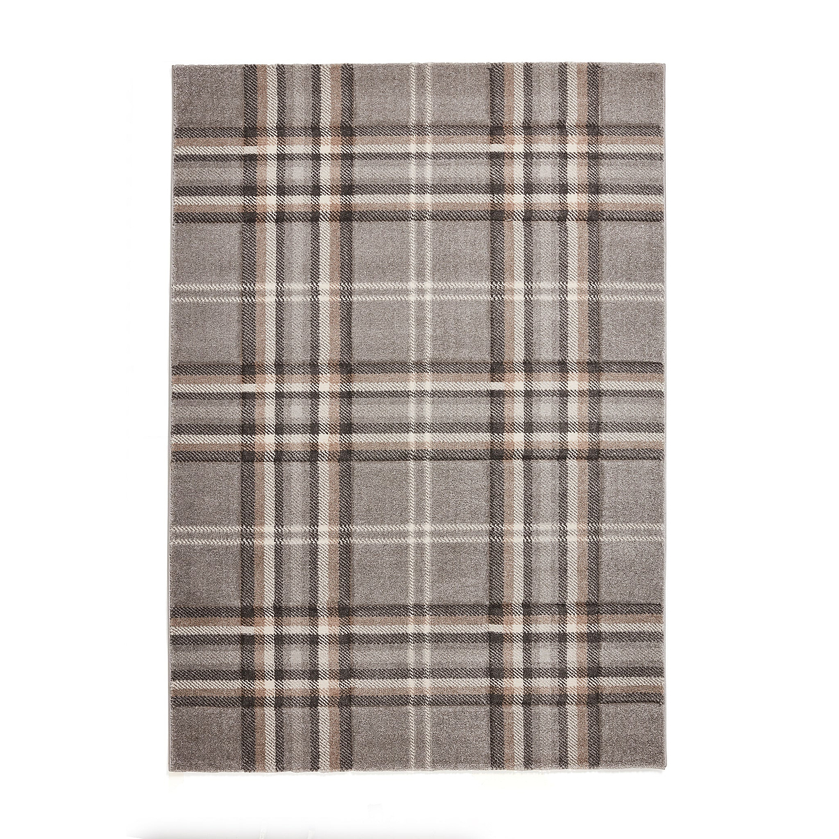 Kelso Check Rug Grey from Roseland Furniture