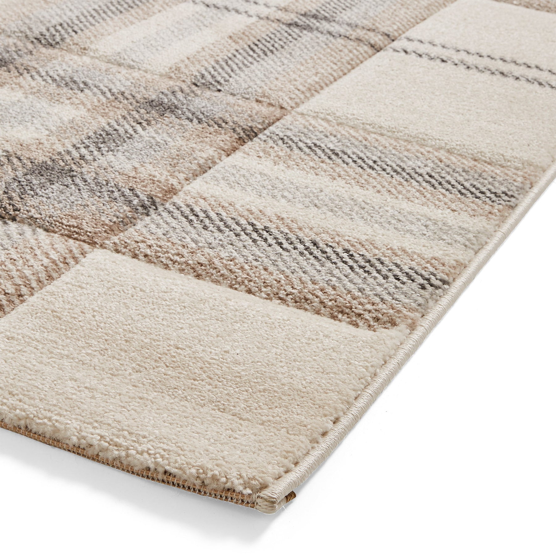 Kelso Check Rug Natural from Roseland Furniture