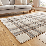 Kelso Check Rug Natural from Roseland Furniture