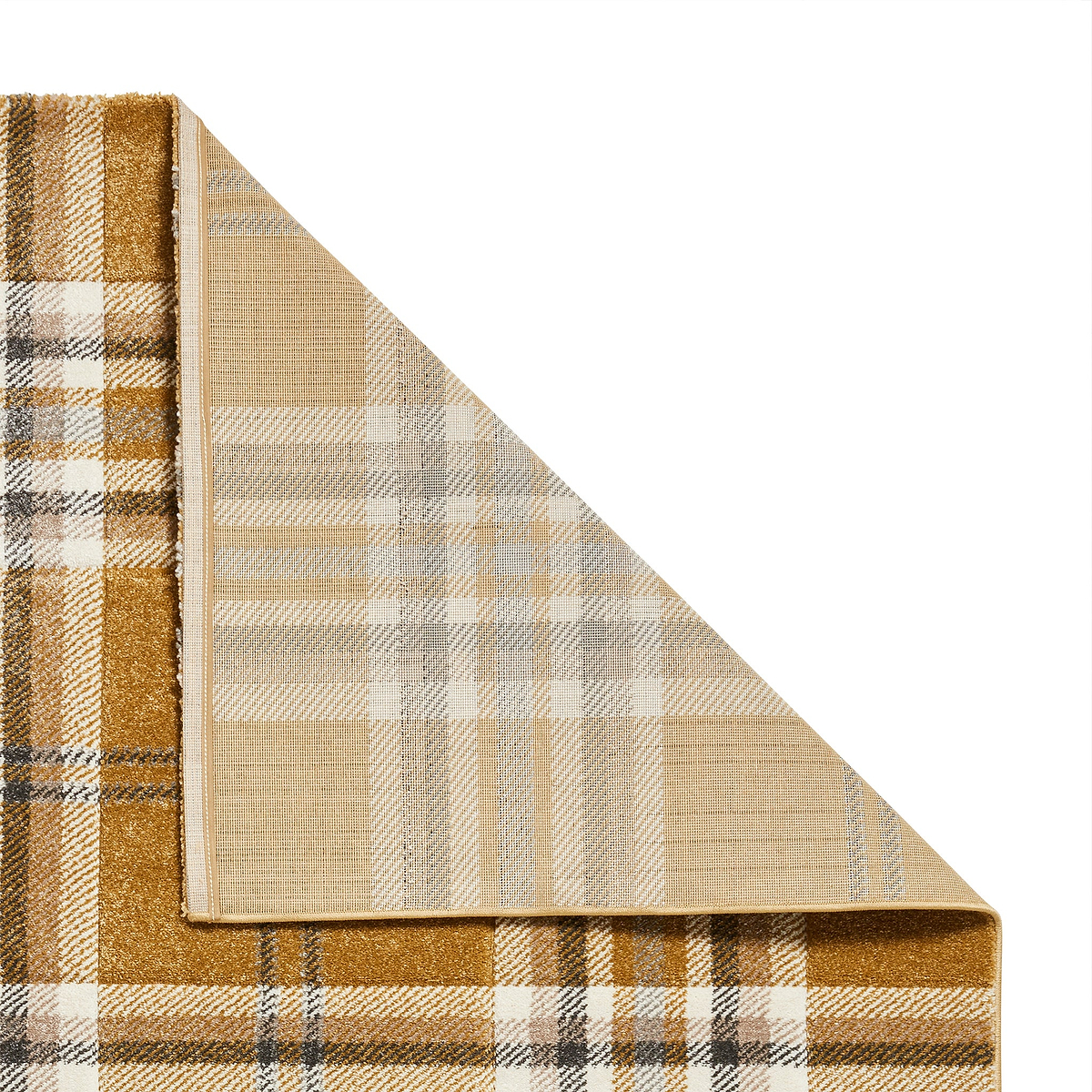 Kelso Check Rug Yellow from Roseland Furniture