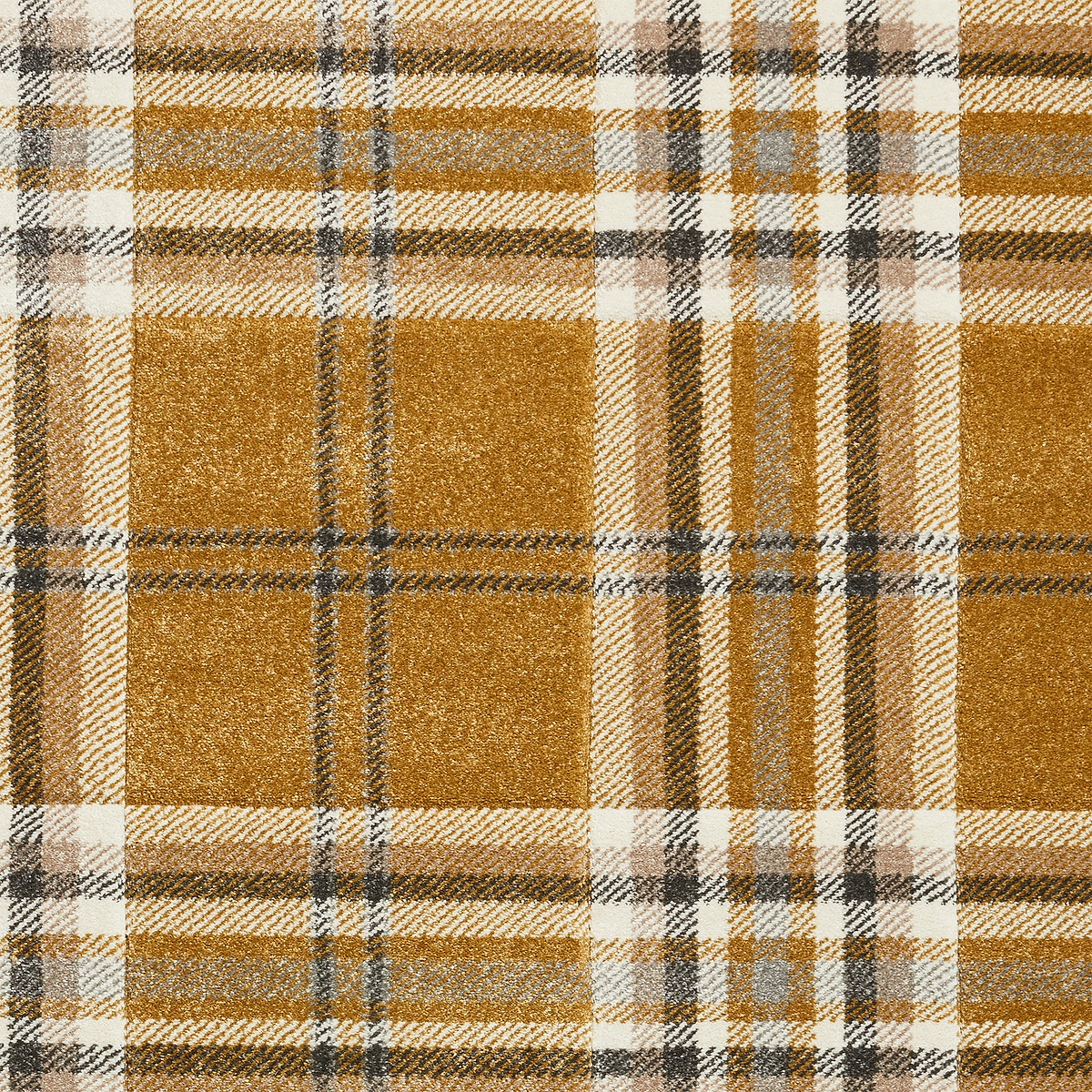 Kelso Check Rug Yellow from Roseland Furniture