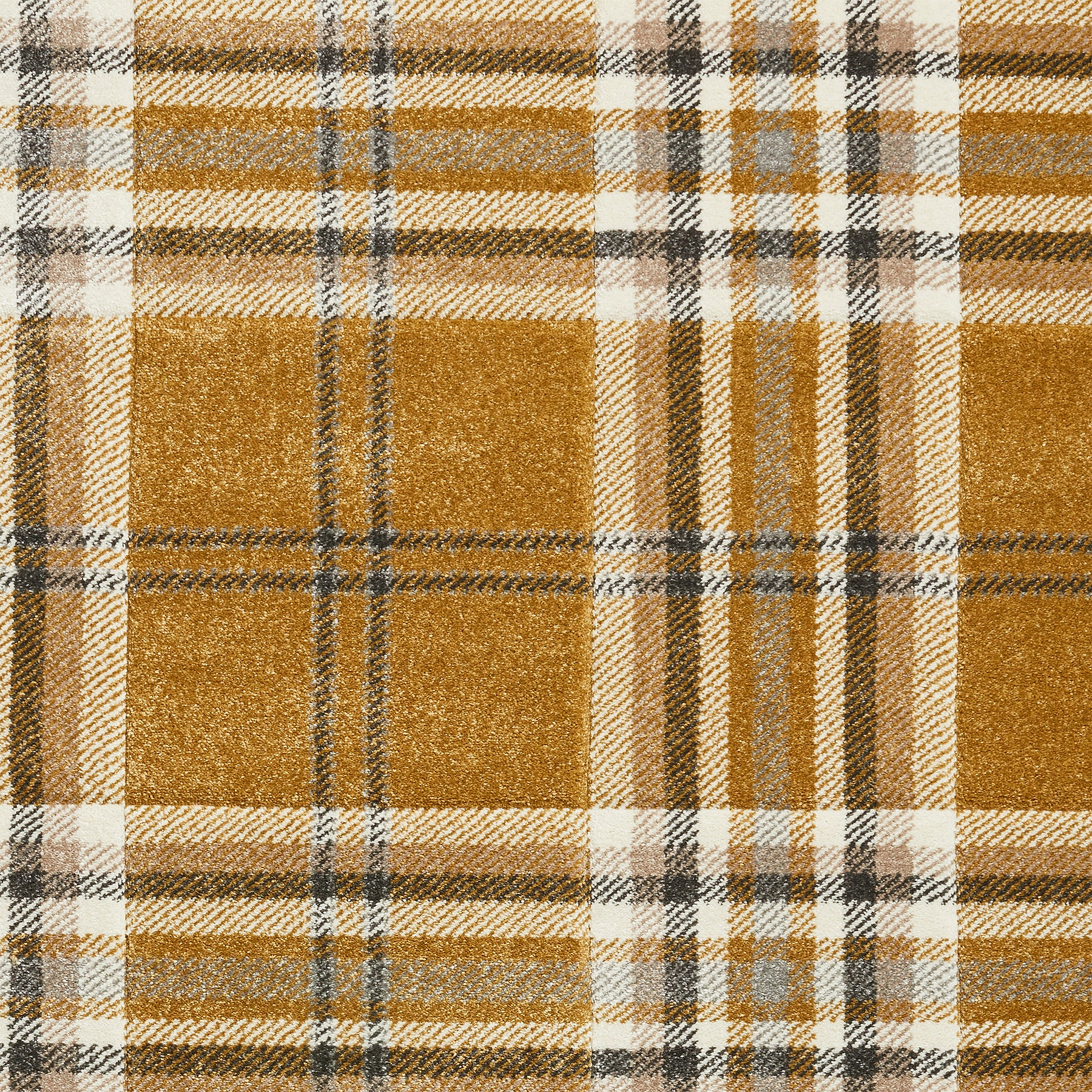 Kelso Check Rug Yellow from Roseland Furniture