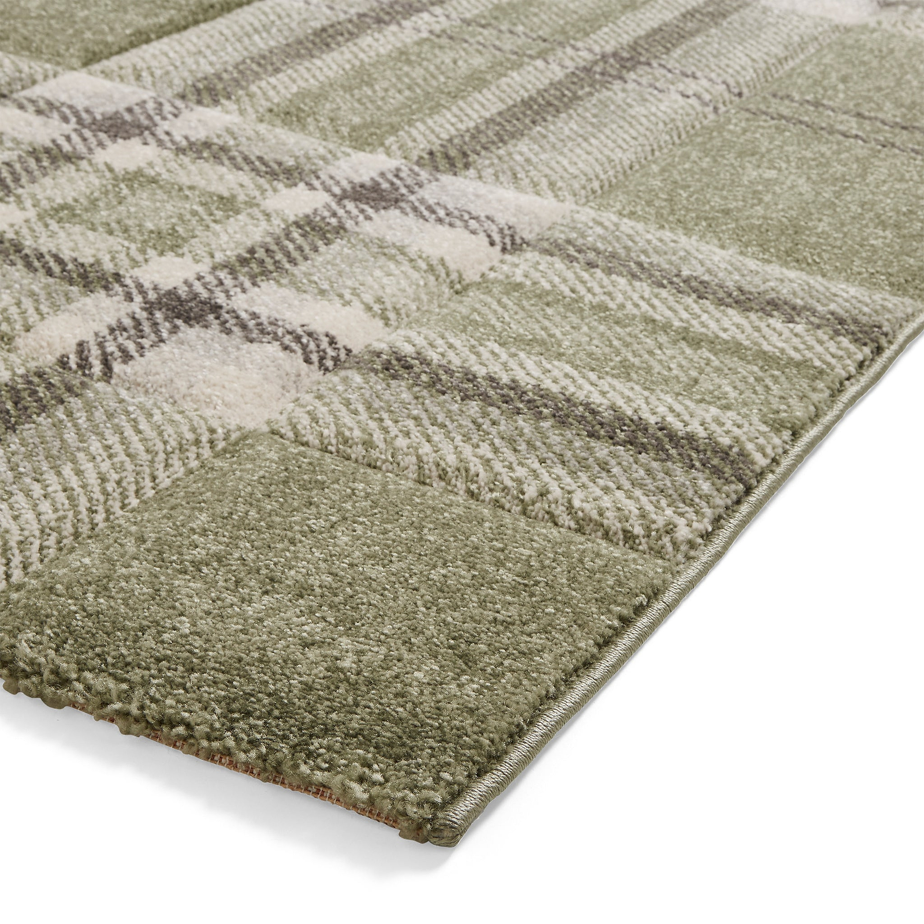 Kelso Check Rug Green from Roseland Furniture