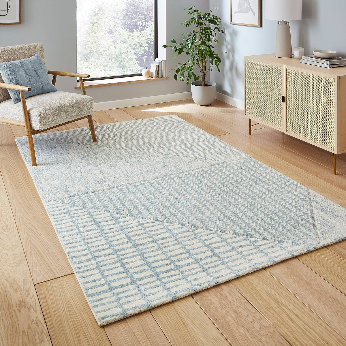 Larsson Abstract Rug Blue from Roseland Furniture