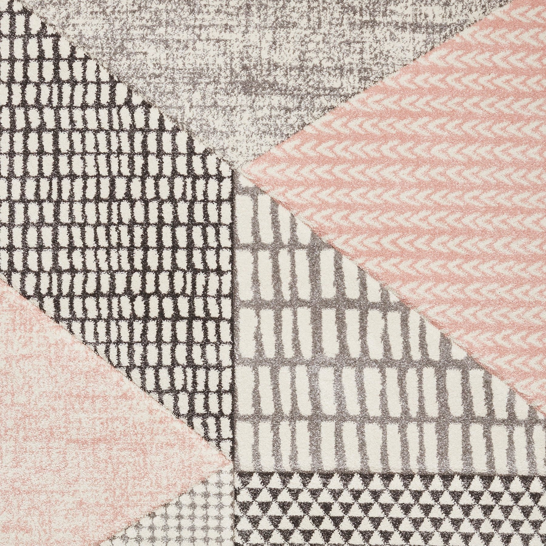 Larsson Geo Rug Pink from Roseland Furniture