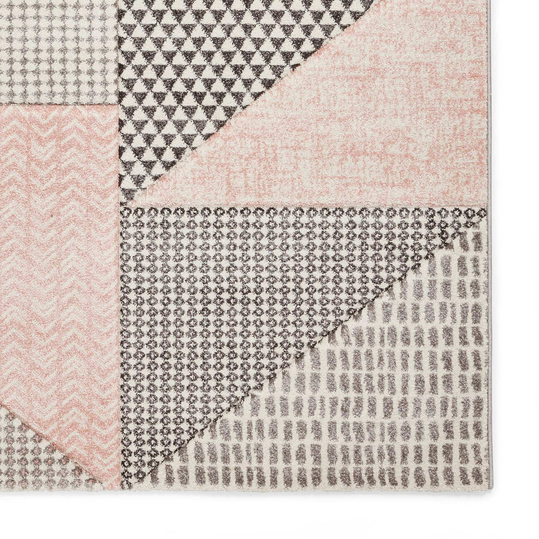 Larsson Geo Rug Pink from Roseland Furniture