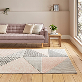 Larsson Geo Rug Pink from Roseland Furniture