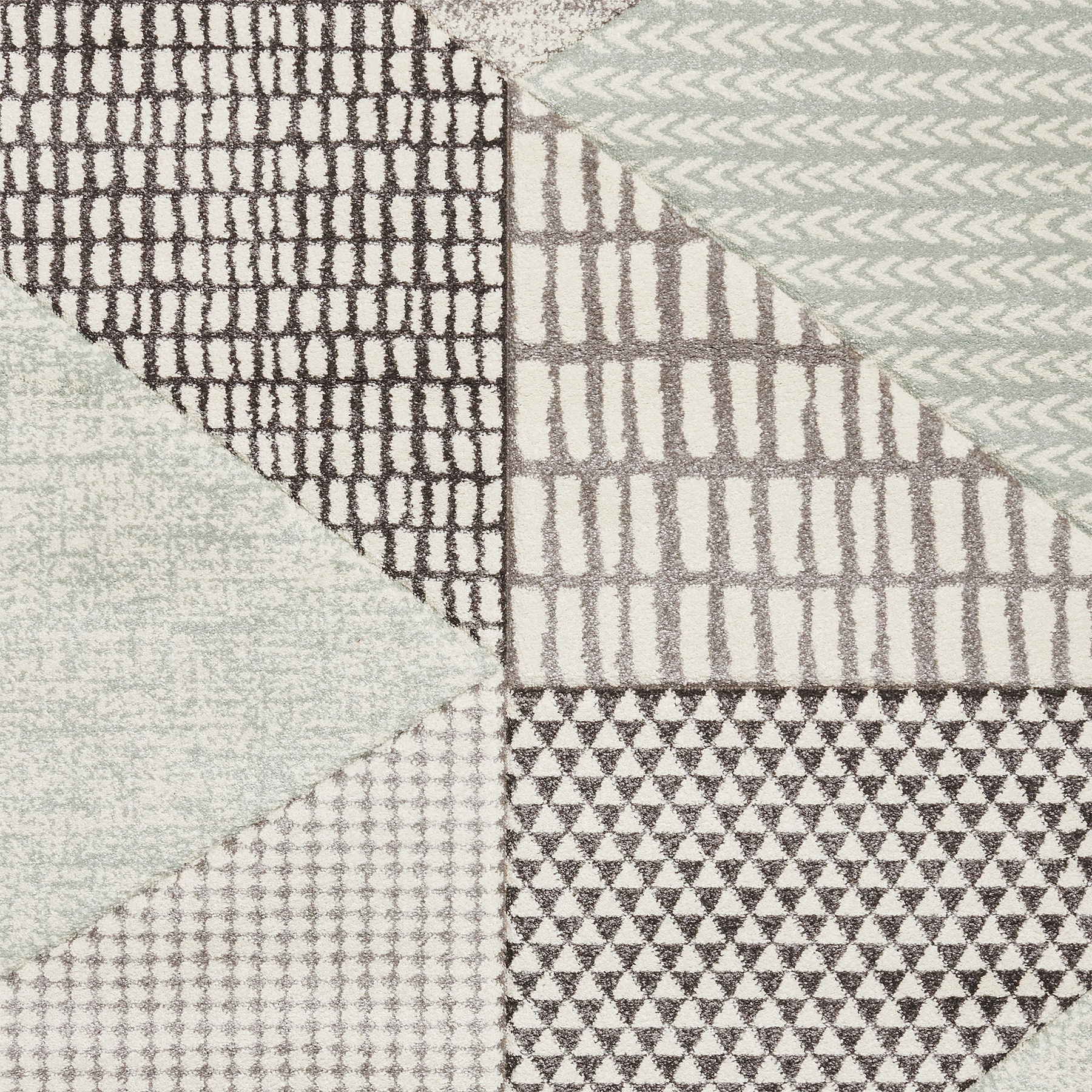 Larsson Geo Rug in Green from Roseland Furniture