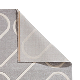 Linear Curve Rug Grey from Roseland Furniture