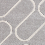 Linear Curve Rug Grey from Roseland Furniture