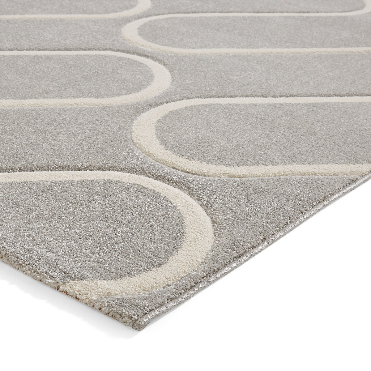 Linear Curve Rug Grey from Roseland Furniture