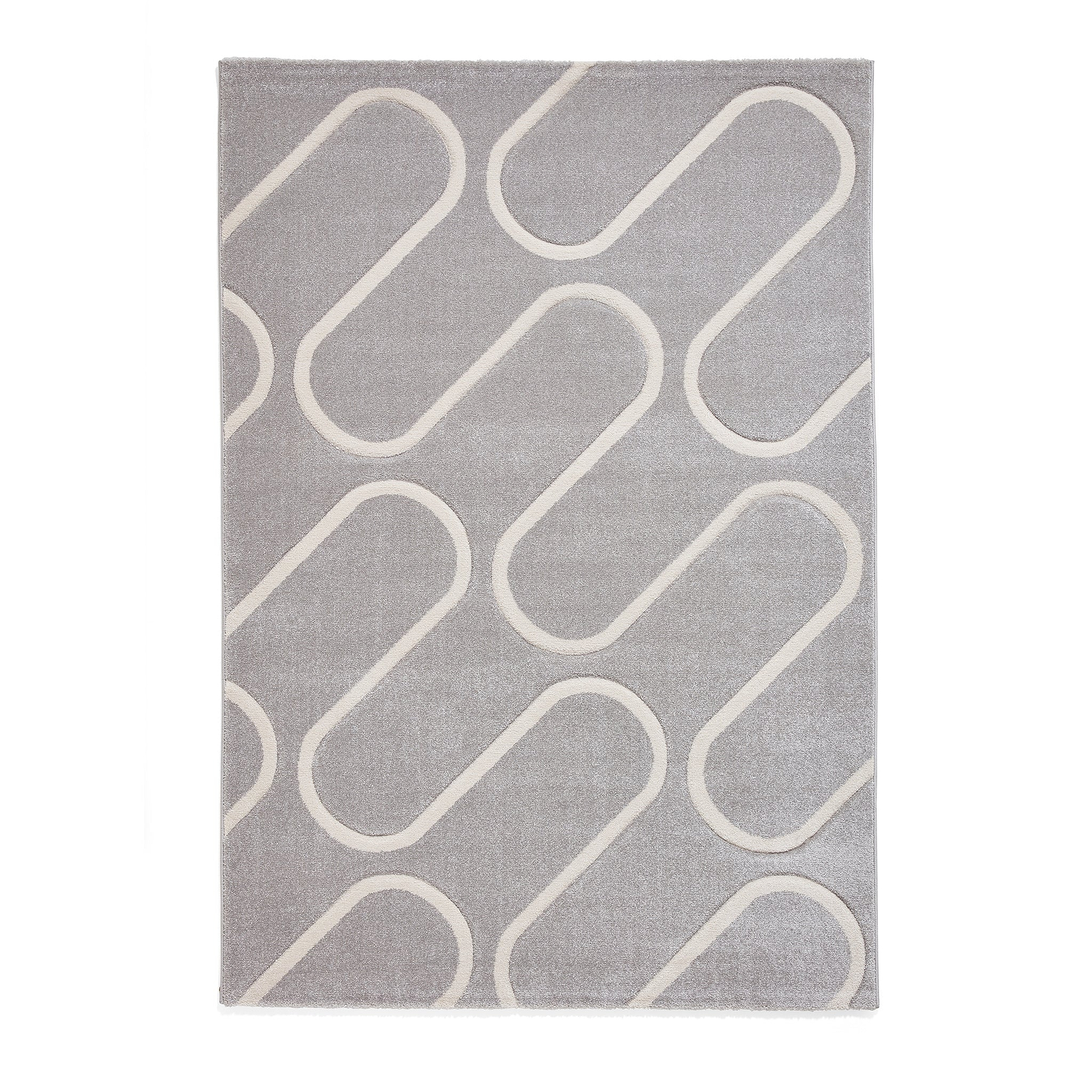 Linear Curve Rug Grey from Roseland Furniture