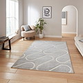 Linear Curve Rug Grey from Roseland Furniture
