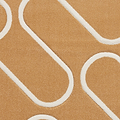 Linear Curve Rug Yellow from Roseland Furniture