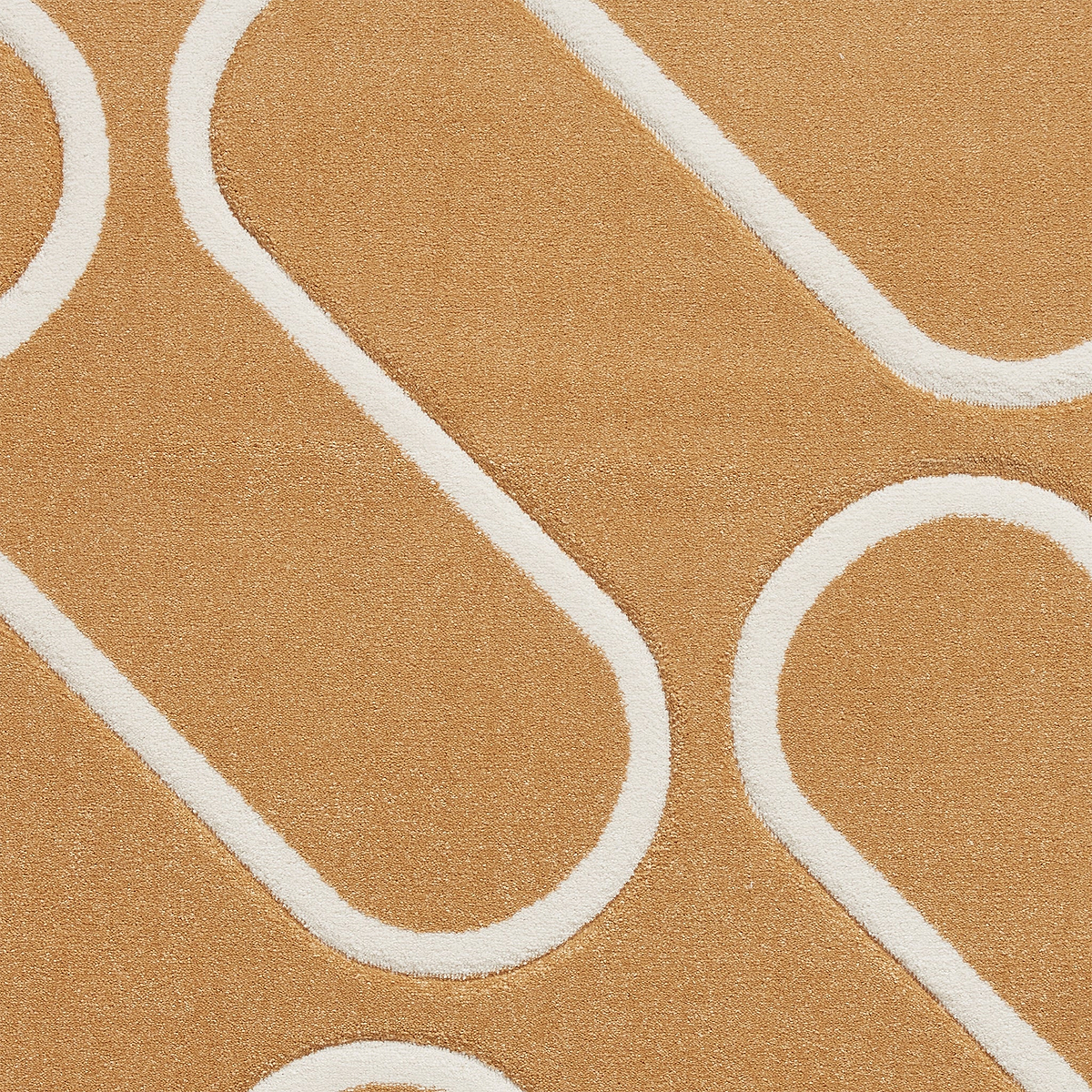 Linear Curve Rug Yellow from Roseland Furniture