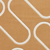 Linear Curve Rug Yellow from Roseland Furniture