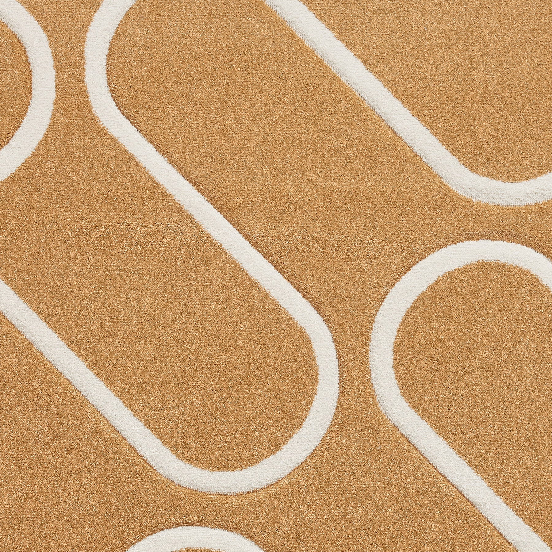 Linear Curve Rug Yellow from Roseland Furniture