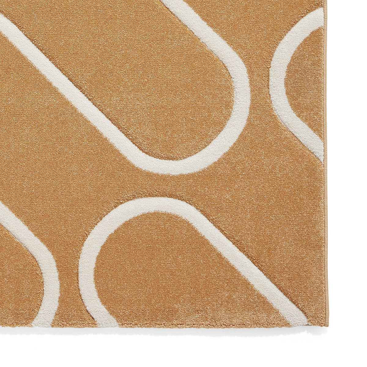 Linear Curve Rug Yellow from Roseland Furniture