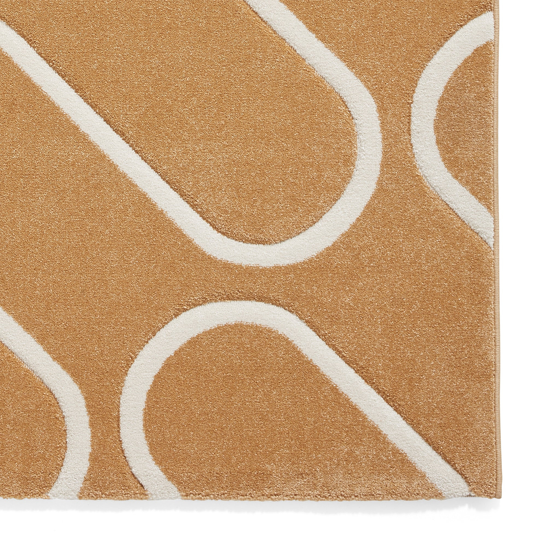 Linear Curve Rug Yellow from Roseland Furniture