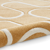 Linear Curve Rug Yellow from Roseland Furniture