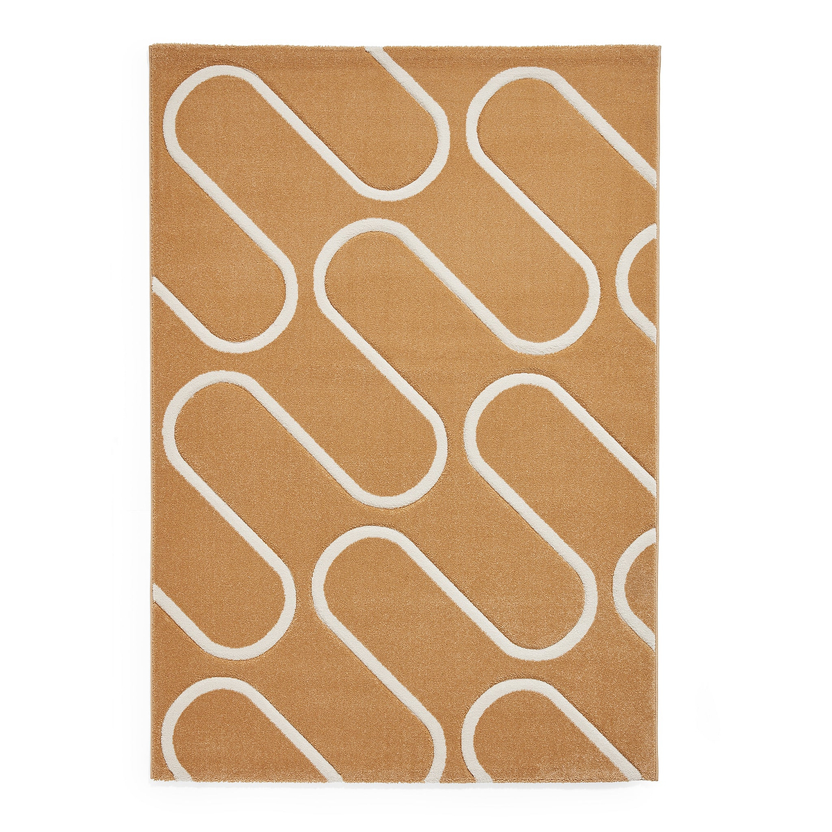 Linear Curve Rug Yellow from Roseland Furniture