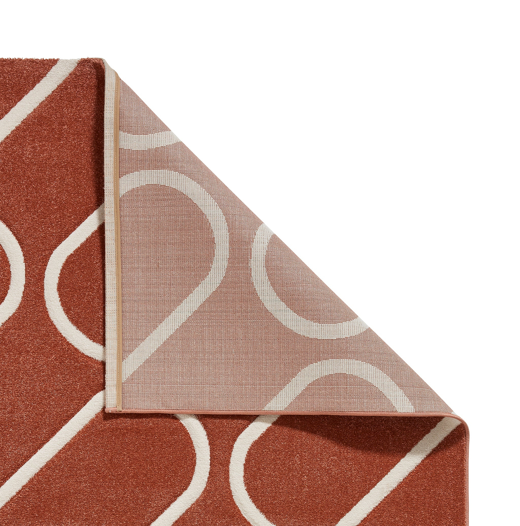 Linear Curve Rug Orange from Roseland Furniture