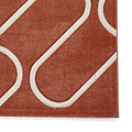 Linear Curve Rug Orange from Roseland Furniture