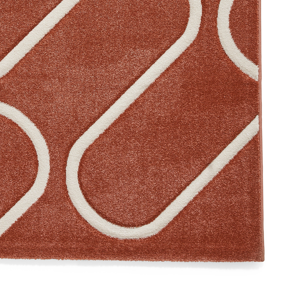 Linear Curve Rug Orange from Roseland Furniture