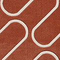 Linear Curve Rug Orange from Roseland Furniture