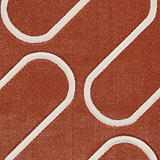 Linear Curve Rug Orange from Roseland Furniture