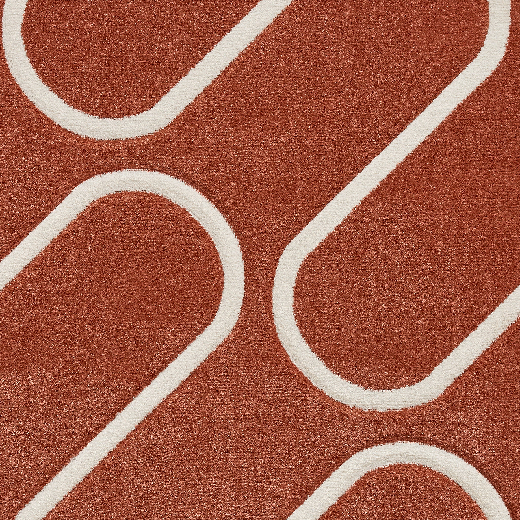 Linear Curve Rug Orange from Roseland Furniture