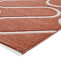Linear Curve Rug Orange from Roseland Furniture