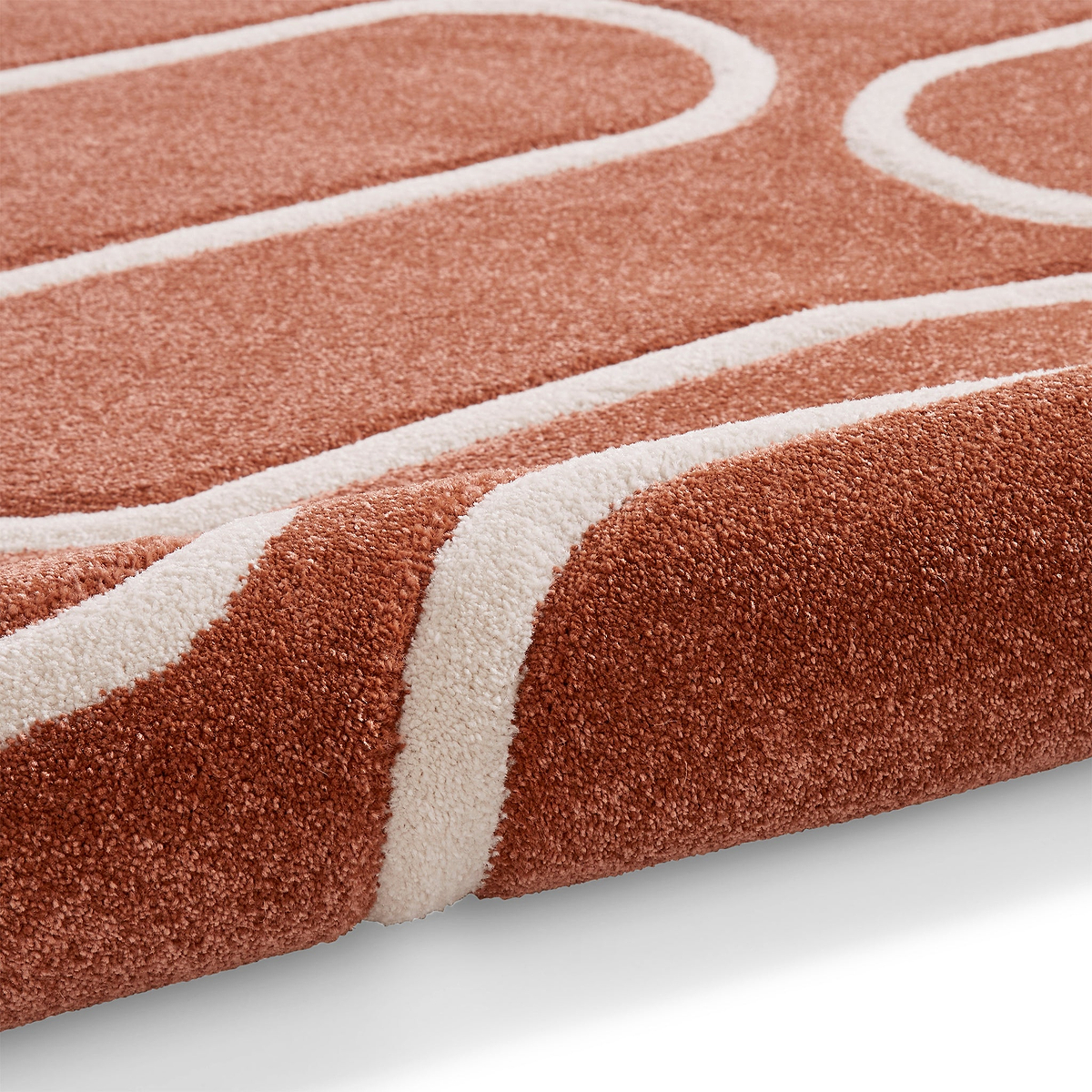 Linear Curve Rug Orange from Roseland Furniture