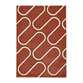 Linear Curve Rug Orange from Roseland Furniture